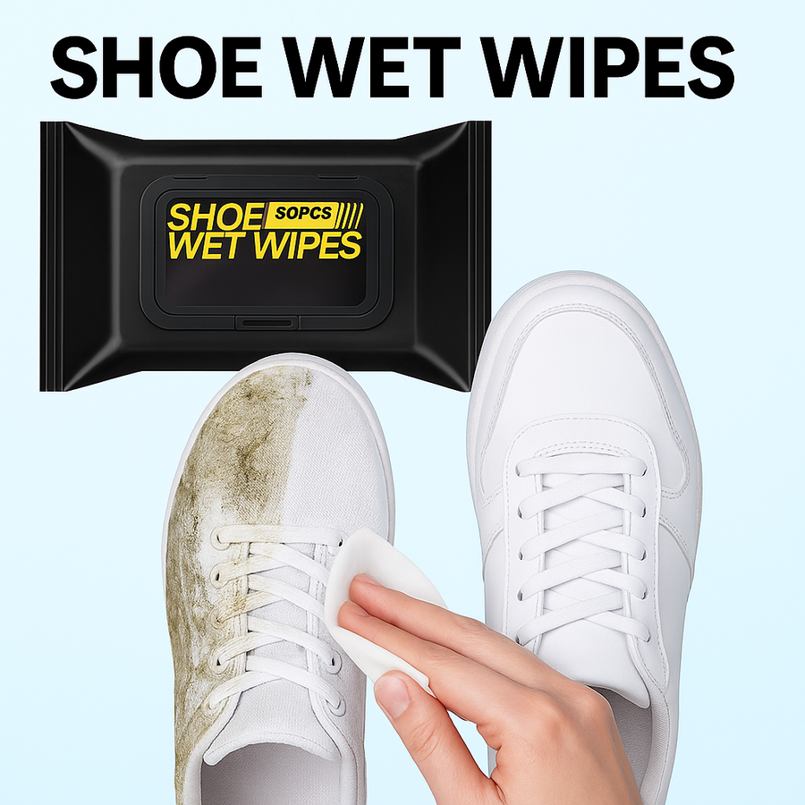 مناديل مبللة لتنظيف الأحذية