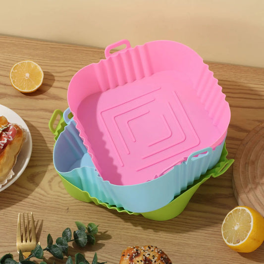 طبق سيليكون ايرفراير مربع